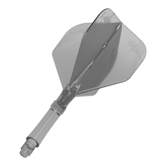 Vols L-L-Style-System - Noir transparent Zu sehen sind die L-Style L-System Flights - Clear Black. Die Flights sind schwarz-transparent und für Darts geeignet.