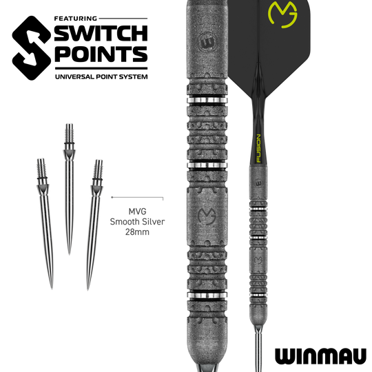 Winmau Michael van Gerwen Signature Edition Switch Points Steeldarts Zu sehen sind die Winmau MvG Signature Edition Switch Points Steeldarts. Sie eignen sich ideal für ambitionierte Dartspieler.