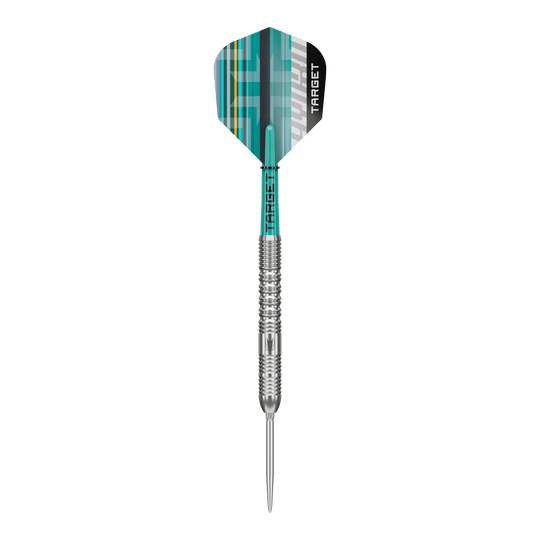 Fléchettes en acier Target Hydro 01 Swiss Point Zu sehen ist das Produkt Target Hydro 01 Swiss Point Steeldarts. Diese Steeldarts sind für Präzisionswürfe bekannt.
