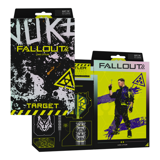 Fléchettes souples Target Luke Littler Nuke Fallout - 19 g Fléchettes souples Target Luke Littler Nuke Fallout - 19 g