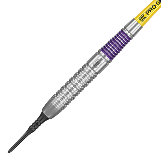 Fléchettes souples en laiton Target Luke Littler - 19 g Zu sehen sind die Target Luke Littler Brass Softdarts - 19g. Diese Darts sind für Softdart-Spiele konzipiert.