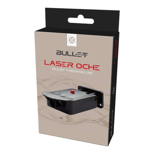 Bullet Laser Oak Bullet Laser Oche zur Anzeige der Oche-Linie für Darts. Das Gerät erleichtert die Einhaltung der richtigen Abwurfdistanz.