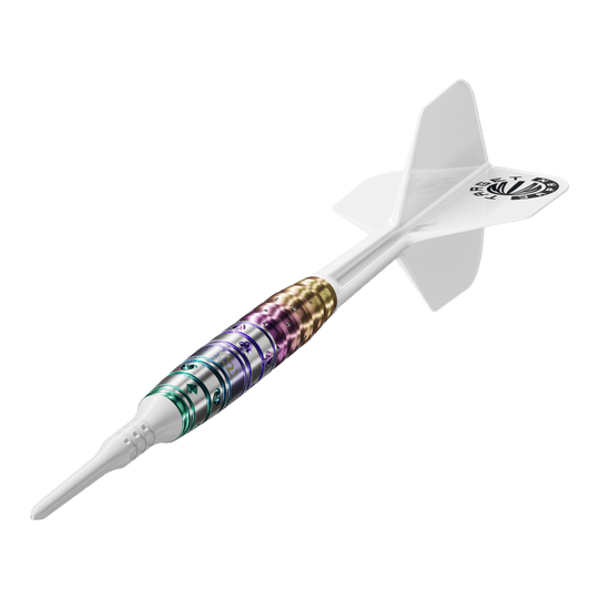 Darstellt werden die Target Japan Prime Series Mayuko Morita Mayo GEN7 Softdarts, 18g. Die Softdarts sind ideal für Wettkampfspieler geeignet.