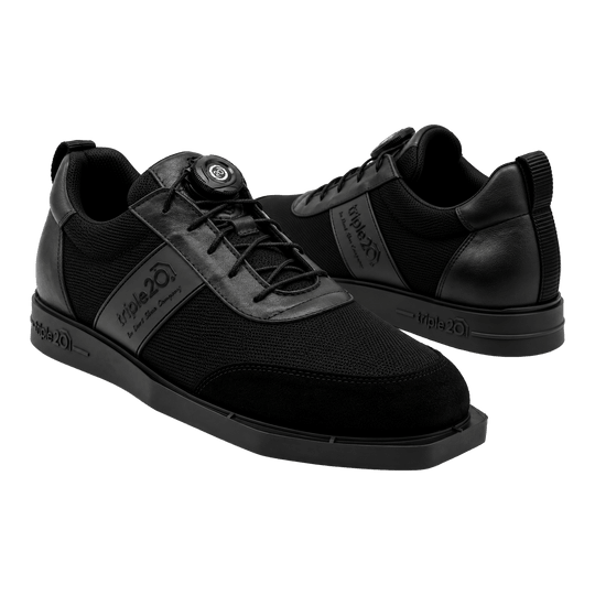 Chaussures de fléchettes Triple20 en textile avec fermeture torsadée - Noires Chaussures de fléchettes Triple20 en textile avec fermeture torsadée - Noires