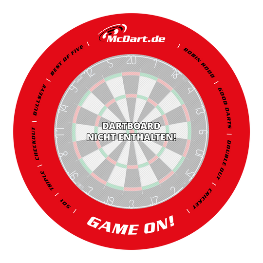 McDart Game-On Classic Dartboard Surround - Rot