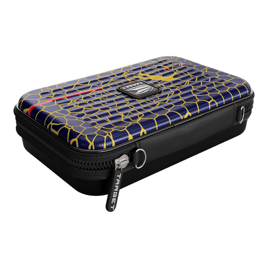 Étui à fléchettes Target Takoma Josh Rock XL Dies ist das Target Takoma Josh Rock XL Dartcase. Das Etui hat ein auffälliges Design mit blauen, gelben und roten Mustern sowie einem Reißverschluss.
