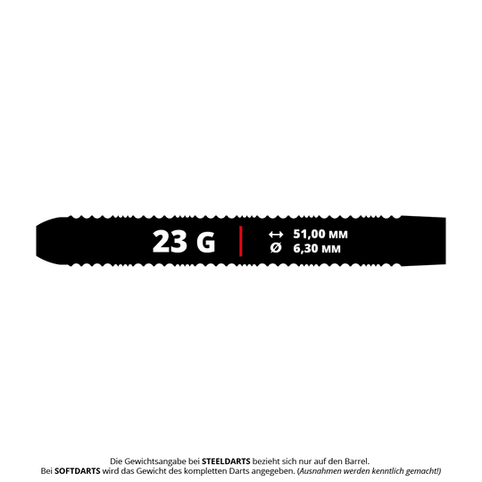 Mission Moldavite Steeldarts - 23g ist auf dem Bild zu sehen. Diese Steeldarts sind für professionelle Dartspieler geeignet.