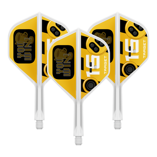 Target K-Flex Vous gagnez les vols standard n°2 Das Bild zeigt einen Artikel mit dem Dateinamen 410591_Target_K-Flex_YouWin_No2_Standard_Flights_19mm_1Set. Es ist wahrscheinlich ein Set von Dart-Flights.