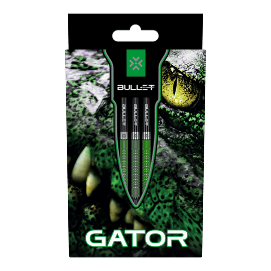 Fléchettes souples Bullet Gator - 20 g Das Bild zeigt die Bullet Gator Softdarts - 20g. Sie sind besonders für das Spiel mit Softspitzen geeignet.