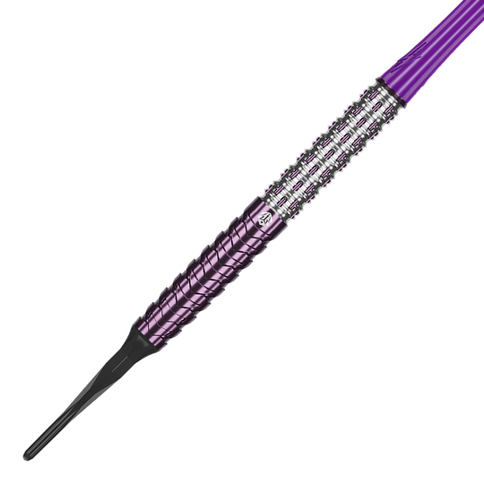 Fléchettes souples Caliburn Awakening ET - 20,5 g Das Bild zeigt die Caliburn Awakening E.T. Softdarts - 20,5g. Die Darts liegen prominent vor weißem Hintergrund.