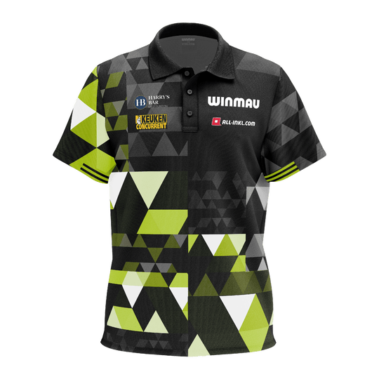 Polo Winmau Michael Van Gerwen édition fan Poloshirt der Winmau Michael Van Gerwen Fan-Edition. Das Produkt ist als Fanartikel für Michael Van Gerwen entworfen.