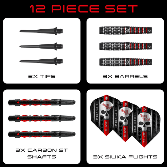 Fléchettes souples Ryan Searle Series 3 de Harrow Abgebildet sind die Harrows Ryan Searle Series 3 Softdarts. Die Darts zeichnen sich durch ihr spezielles Design aus.