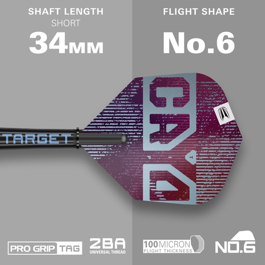Fléchettes souples Target Cryo 13 Abgebildet sind die Target Cryo 13 Softdarts. Das Bild zeigt die spezielle Form und Farbgebung dieser Darts.