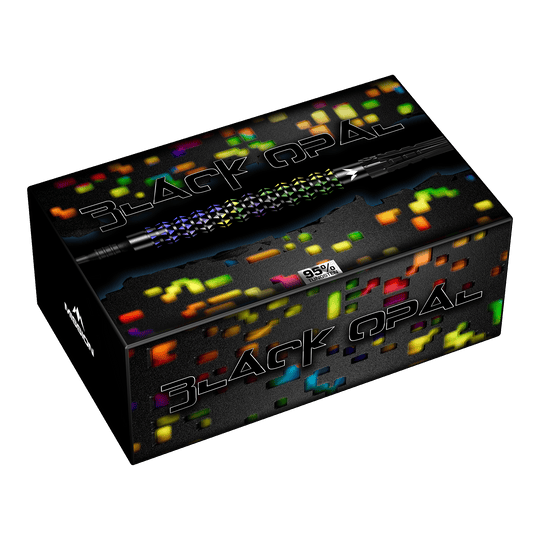Fléchettes souples Mission Black Opal - 20 g Dieses Bild zeigt die Mission Black Opal Softdarts - 20g. Die Softdarts werden detailliert präsentiert.
