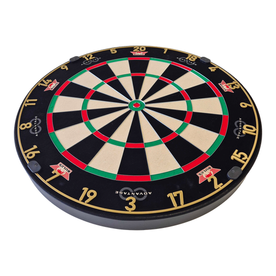 Cible de fléchettes en acier Bulls NL Advantage 8 Auf dem Bild ist das Bulls NL Advantage 8 Steeldartboard zu sehen. Es eignet sich ideal für ambitionierte Dartspieler.
