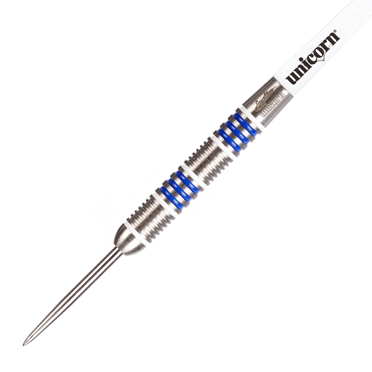 Fléchettes en acier Unicorn Silver Star Var.4 Gary Anderson Auf dem Bild ist ein Set Unicorn Silver Star Var.4 Gary Anderson Steeldarts zu sehen. Die Darts sind aus Metall und für den Steeldart geeignet.