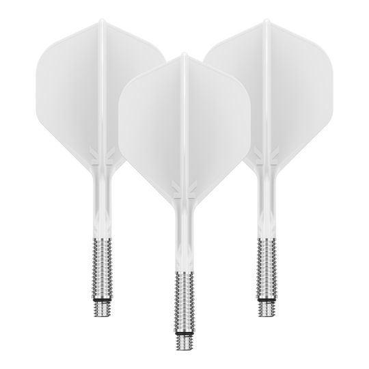 Ailettes standard Target K-Shift n° 2 - Blanches Abgebildet ist ein Dart Flight in Standardform, Modell: KShift No2, weiß, 33mm. Das Produkt wird von Target angeboten.