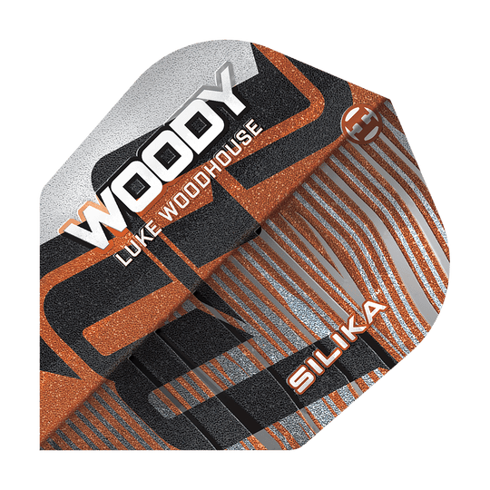 Harrows Silica Luke Woodhouse Série 3 N°6 Vols Auf dem Bild ist der Harrows Silika Luke Woodhouse Series 3 No6 Flights Dart Flight zu sehen. Das Produkt wird für den Dartsport verwendet.