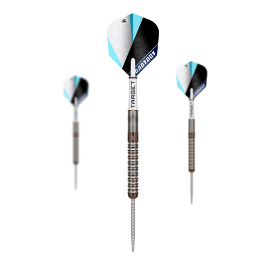 Fléchettes en acier Target Adam Lipscombe Swiss Points - 25 g Abgebildet sind die Target Adam Lipscombe Swiss Points Steeldarts. Dieses Dart-Set zeichnet sich durch besondere Präzision aus.