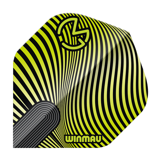 Vols standard Winmau Prism Delta MvG Vert Noir N°2 Dieses Bild zeigt die Winmau Prism Delta MvG Green Black No2 Standard Flights. Die Flights sind in den Farben Grün und Schwarz gehalten.