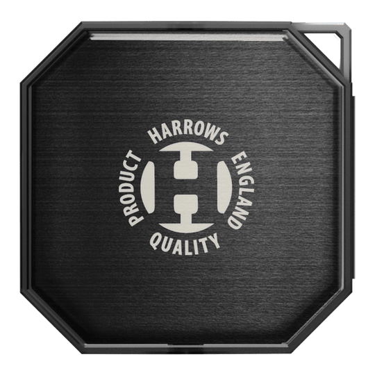 Coffret à outils Quick Point Premium de Harrow Das Bild zeigt das Harrows Premium Quick Point Tool Case. Es handelt sich um eine hochwertige Aufbewahrungslösung für Dartzubehör.