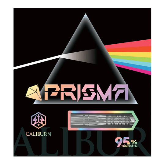 Fléchettes souples Caliburn Prisma P1 - 19 g Auf dem Bild ist der Caliburn Prisma P1 Softdart - 19g zu sehen. Es handelt sich um einen hochwertigen Softdart für präzises Spiel.