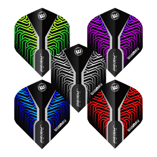 Collection de vols standard Winmau Prism Delta n° 2 Das Bild zeigt die Winmau Prism Delta No2 Standard Flight Collection. Die hochwertigen Flights sind optimal für Dartspieler.