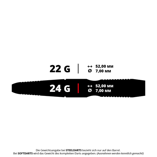 Fléchettes en acier Bulls Brian Raman G2 Abgebildet ist ein Steeldart-Produkt. Das Bild zeigt vermutlich ein Modell namens 14742 Bulls Brian Ramam G2 Steeldarts 5 24g.