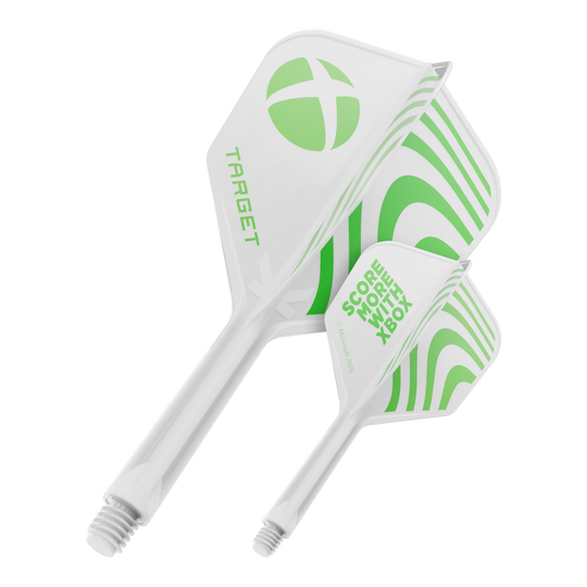 Target Xbox K-Flex No6 Flights - Blanc Hier ist wahrscheinlich ein Target Xbox KFlex No6 Flights in der Größe 26mm abgebildet. Die Darstellung zeigt ein einzelnes Dart-Flight-Zubehörteil.