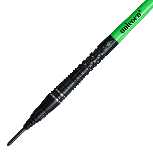 Fléchettes souples Unicorn Wraith Gary Anderson Phase 6 - 20 g Auf dem Bild sind die Unicorn Wraith Gary Anderson Phase 6 Softdarts - 20g abgebildet. Das Produkt wird aus einer anderen Perspektive gezeigt.