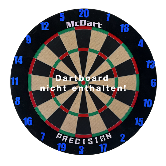 Anneaux numérotés pour cible de fléchettes McDart / Anneaux numérotés classiques Ein blaues Board ist abgebildet. Das Bild zeigt das klassische Design auf einfache Weise.