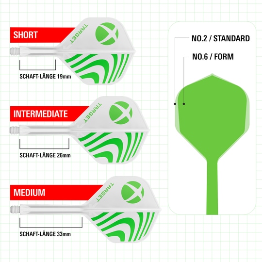 Volants standard Target Xbox K-Flex n° 2 - Blanc Auf dem Bild ist das Produkt Target Xbox K-Flex No2 Standard Flights - Weiß zu sehen. Es handelt sich um einen Satz weißer Dart-Flights der Marke Target.