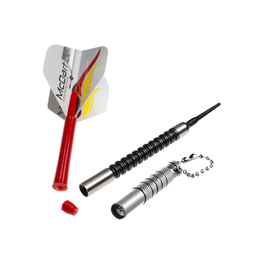 Enlèvement des résidus de tige de balle Das Bild zeigt noch einmal einen Bullet Shaftrest Entferner in Silber. Es ist ein Werkzeug zum Entfernen von Shaftrests bei Dartpfeilen.