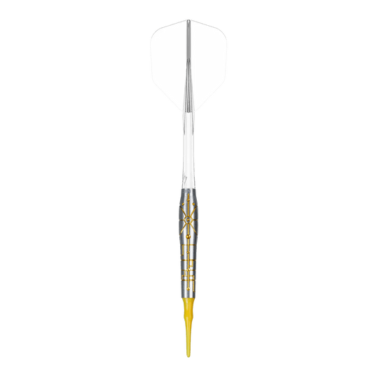Fléchettes souples Caliburn Starships Series Falcon - 20 g Auf dem Bild ist das Produkt Caliburn Starships Series Falcon Softdarts - 20g zu sehen. Es handelt sich um einen Softdart mit ansprechendem Design.