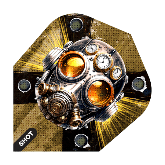 Dieses Bild zeigt die Shot Badlands The Sherriff No6 Flights. Zu sehen sind hochwertige Dart-Flights.