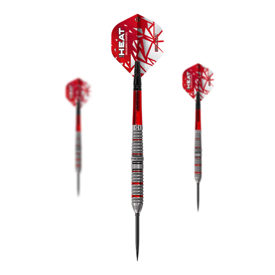 Fléchettes en acier Harrow's Damon Heta Series 4 Quick Point Das Bild zeigt das Set Harrows Damon Heta Series 4 Quick Point Steeldarts. Es eignet sich ideal für ambitionierte Dartspieler und Profis.