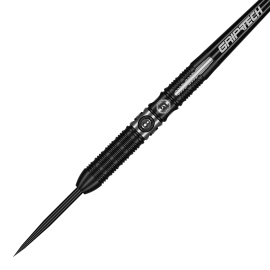 Fléchettes en acier GOAT 8-Ball Die GOAT 8Ball Steeldarts sind auf diesem Produktbild zu sehen. Das Bild zeigt das Design und die Verarbeitung der Steeldarts.