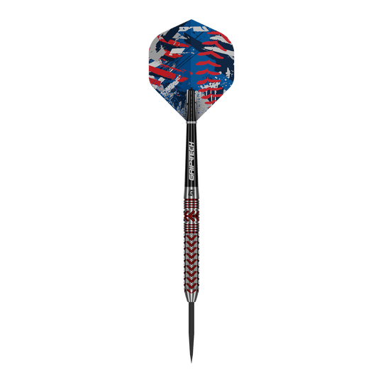 Fléchettes en acier GOAT Curveball Auf dem Bild sind GOAT Curveball Steeldarts zu sehen. Die Darts sind detailliert abgebildet.