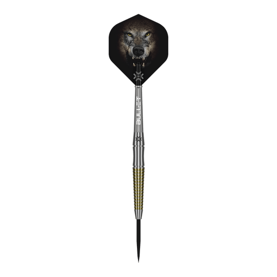 fléchettes en acier Bullet Fang Hier sieht man die Bullet Fang Steeldarts aus einer anderen Perspektive. Die Details der Darts sind gut erkennbar.