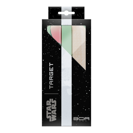 Étui à fléchettes Target Star Wars Boa - Grogu Auf dem Bild sieht man das Target Star Wars Boa Dartcase - Grogu, gestaltet mit Grogu aus der Star Wars Serie. Diese Darttasche schützt Ihre Dartutensilien unterwegs.