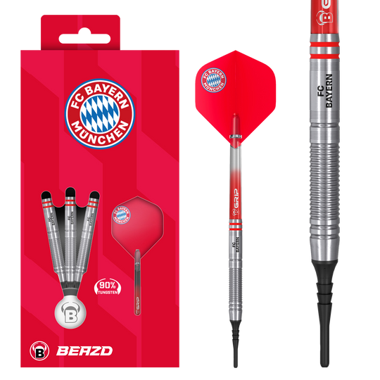 Beazd FC Bayern Munich Fléchettes souples en tungstène - 18 g Beazd FC Bayern Munich Fléchettes souples en tungstène - 18 g