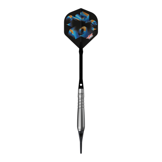 Fléchettes Bulls NL Chaos Blue Soft - 19 g Das Bild zeigt Bulls NL Chaos Blue Softdarts mit einem Gewicht von 19g. Die blauen Softdarts sind für Präzisionswürfe entwickelt.