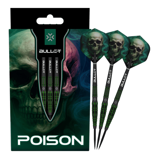 Fléchettes en acier Bullet Poison Hier sind die Bullet Poison Steeldarts vollständig abgebildet. Die einzigartigen Steeldarts eignen sich für Dart-Enthusiasten.