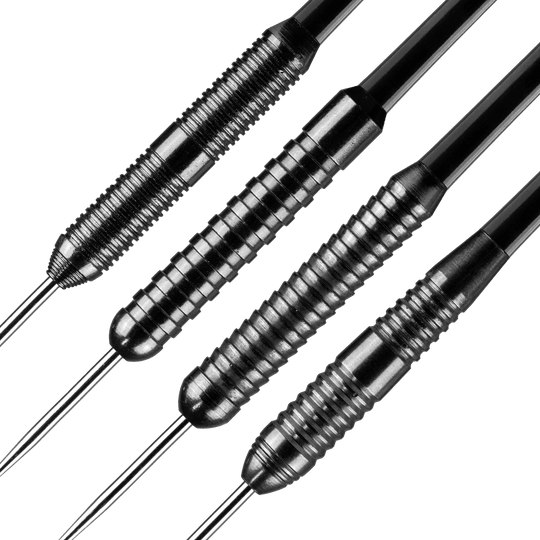 Bulls NL Lot de 4 fléchettes en acier laiton Das Bild stellt die Bulls NL Bundle Of Steel - 4 Sets Brass Steeldarts dar. Es werden mehrere Steeldarts-Sets für Einsteiger präsentiert.