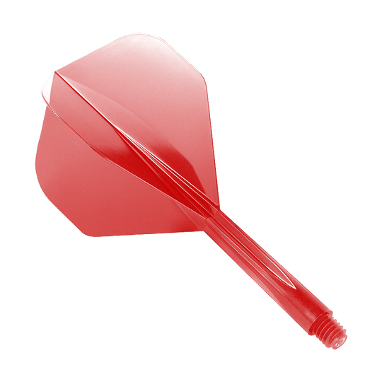 Norme du système de vol Condor Axe Red Auf dem Bild ist ein roter Dart-Flight mit integriertem Schaft zu sehen. Es handelt sich um das Produkt "Condor Axe Red Flight-System Standard".