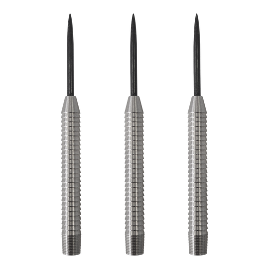 Corps de fléchettes en acier McDart Shark 3 - 22 g Abgebildet ist das Set McDart Shark 3 Steeldart-Barrels - 22g. Die Steeldart-Barrels werden als Set dargestellt.