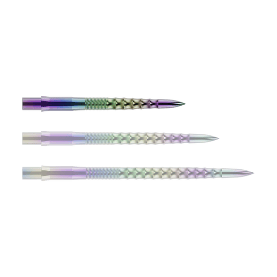 Embouts de fléchettes Mission Caliburn EVO - Ripple - Corail Abgebildet ist die Mission Caliburn EVO Dartspitze - Ripple - Coral - X 2977. Die Spitze ist mit einer auffälligen Wellenform versehen.