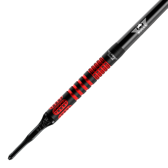 Bulls NL Stefan Bellmont 90 fléchettes souples - 20 g Abgebildet sind Bulls NL Stefan Bellmont 90 Softdarts mit 20 Gramm Gewicht. Sie sind für das Softdartspiel konzipiert.