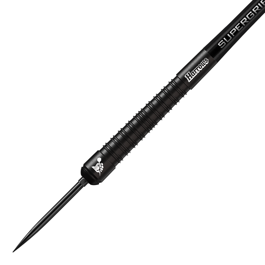 Fléchettes en acier à pointe rapide Harrows Supergrip 90 Black Edition