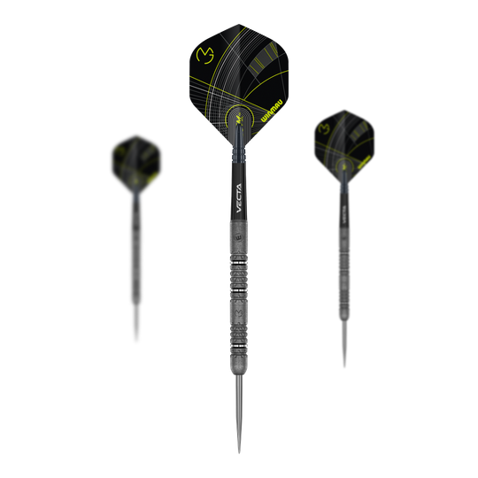 Winmau Michael Van Gerwen Édition Signature Steeldarts Auf dem Bild sind die Winmau Michael Van Gerwen Signature Edition Steeldarts als Set zu sehen. Dieses Dartset ist ideal für Sammler und ambitionierte Spieler.